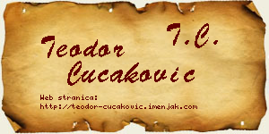 Teodor Čučaković vizit kartica